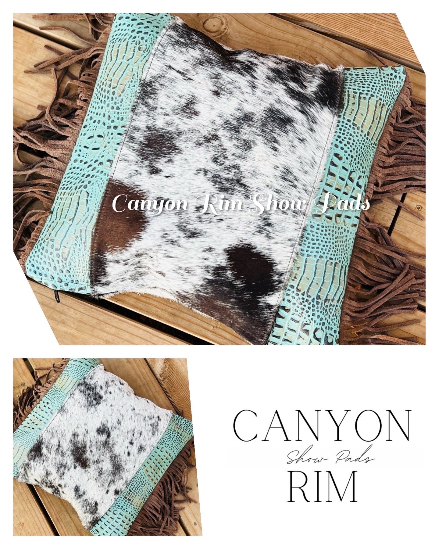 Fringe embossed leather cowhide pillows